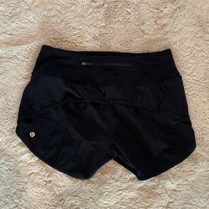 Lululemon 4in speed up short- black